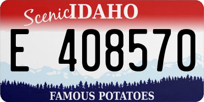 ID license plate E408570
