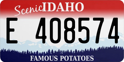 ID license plate E408574