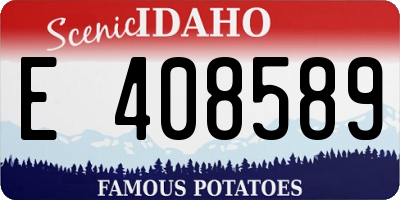 ID license plate E408589