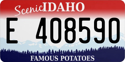 ID license plate E408590