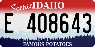 ID license plate E408643