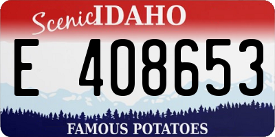 ID license plate E408653