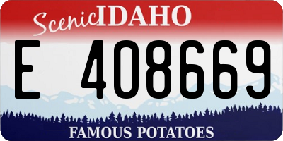 ID license plate E408669