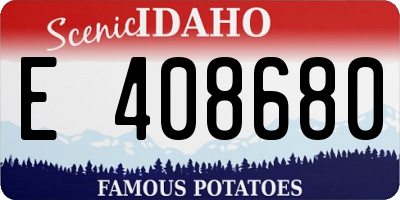ID license plate E408680