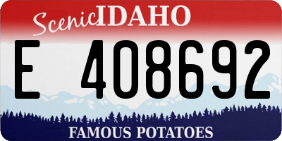 ID license plate E408692