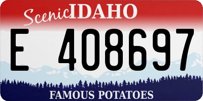 ID license plate E408697