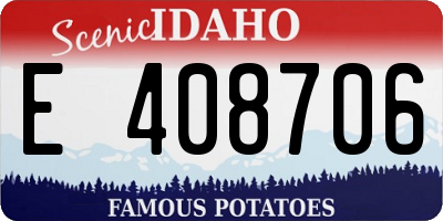 ID license plate E408706