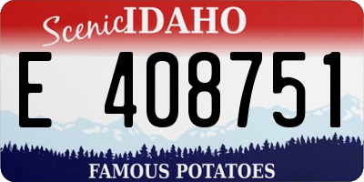 ID license plate E408751