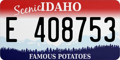 ID license plate E408753