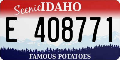 ID license plate E408771