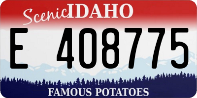 ID license plate E408775