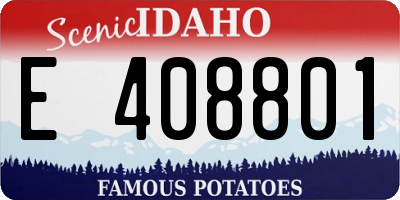 ID license plate E408801
