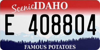 ID license plate E408804