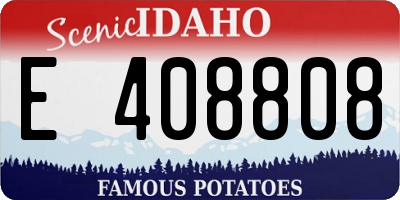 ID license plate E408808