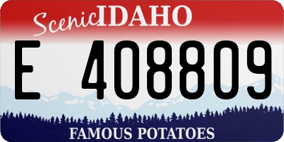 ID license plate E408809