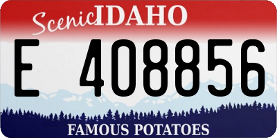 ID license plate E408856