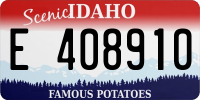 ID license plate E408910