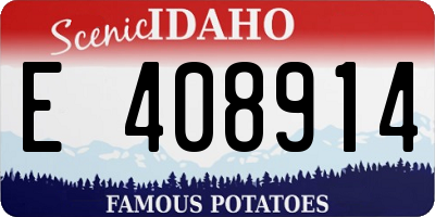 ID license plate E408914