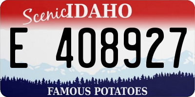 ID license plate E408927