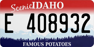 ID license plate E408932