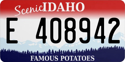 ID license plate E408942