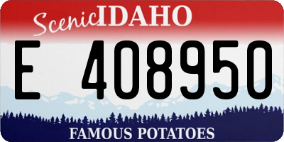 ID license plate E408950