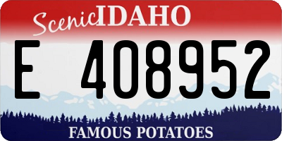 ID license plate E408952