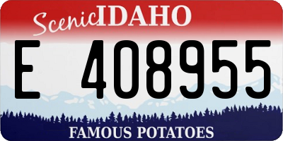 ID license plate E408955