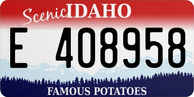 ID license plate E408958