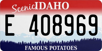 ID license plate E408969