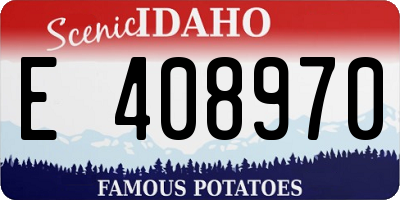 ID license plate E408970