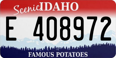 ID license plate E408972