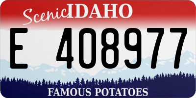 ID license plate E408977