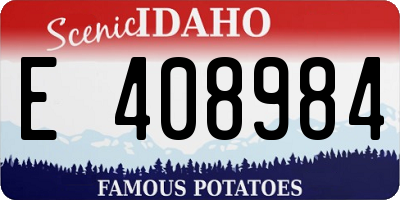 ID license plate E408984