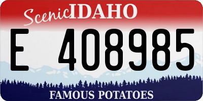 ID license plate E408985