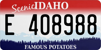 ID license plate E408988