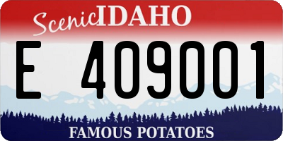 ID license plate E409001