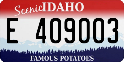 ID license plate E409003