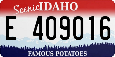ID license plate E409016