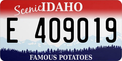 ID license plate E409019