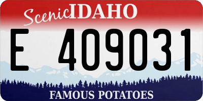 ID license plate E409031