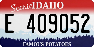 ID license plate E409052