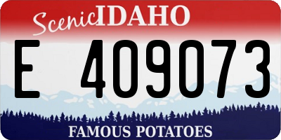 ID license plate E409073