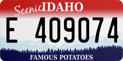 ID license plate E409074