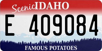 ID license plate E409084