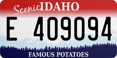 ID license plate E409094