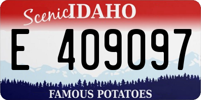 ID license plate E409097