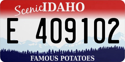 ID license plate E409102