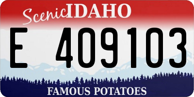 ID license plate E409103