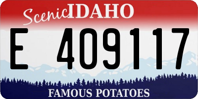 ID license plate E409117